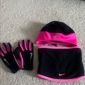 Nike Black and Pink Accessory Set